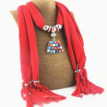 Frauen Solide Quaste Halskette Schal Anhänger Schal